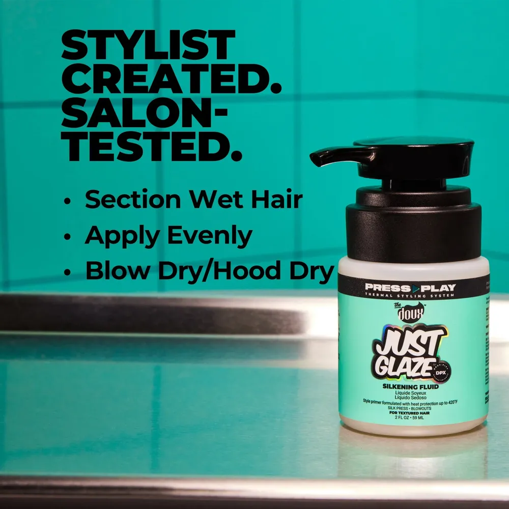 The Doux Just Glaze Silkening Fluid Heat Protectant - 2 oz - Image 5