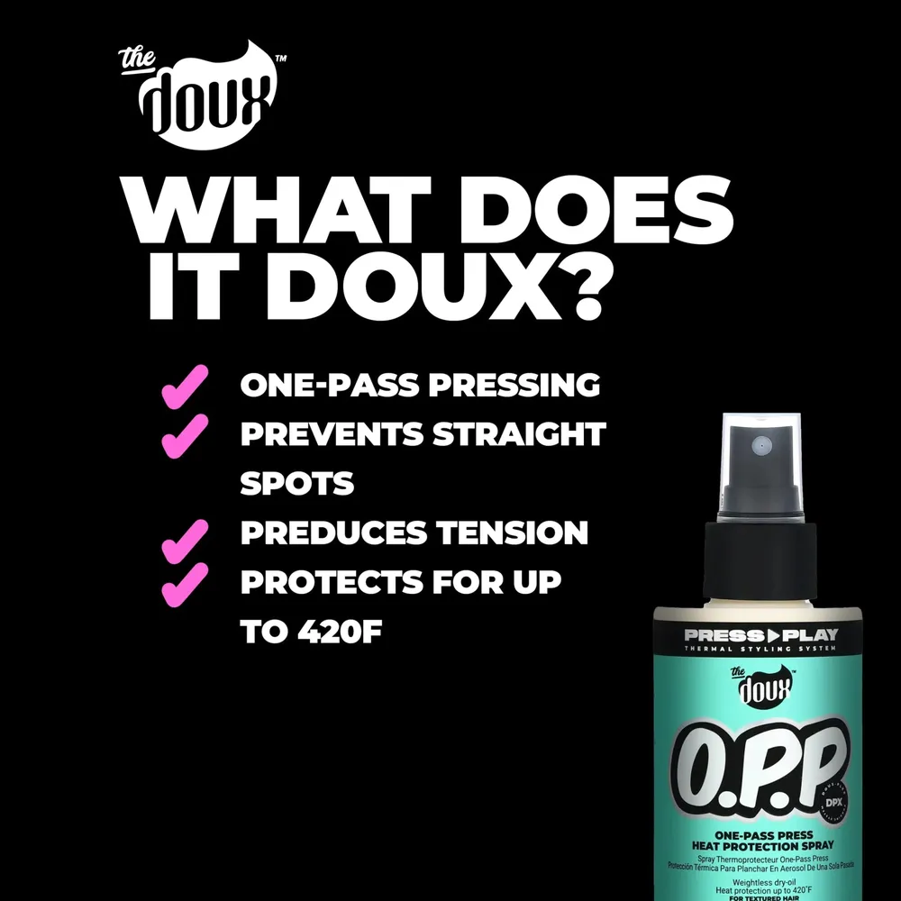 The Doux One-Pass Press Heat Protectant Hair Spray - 4 fl oz - Image 3