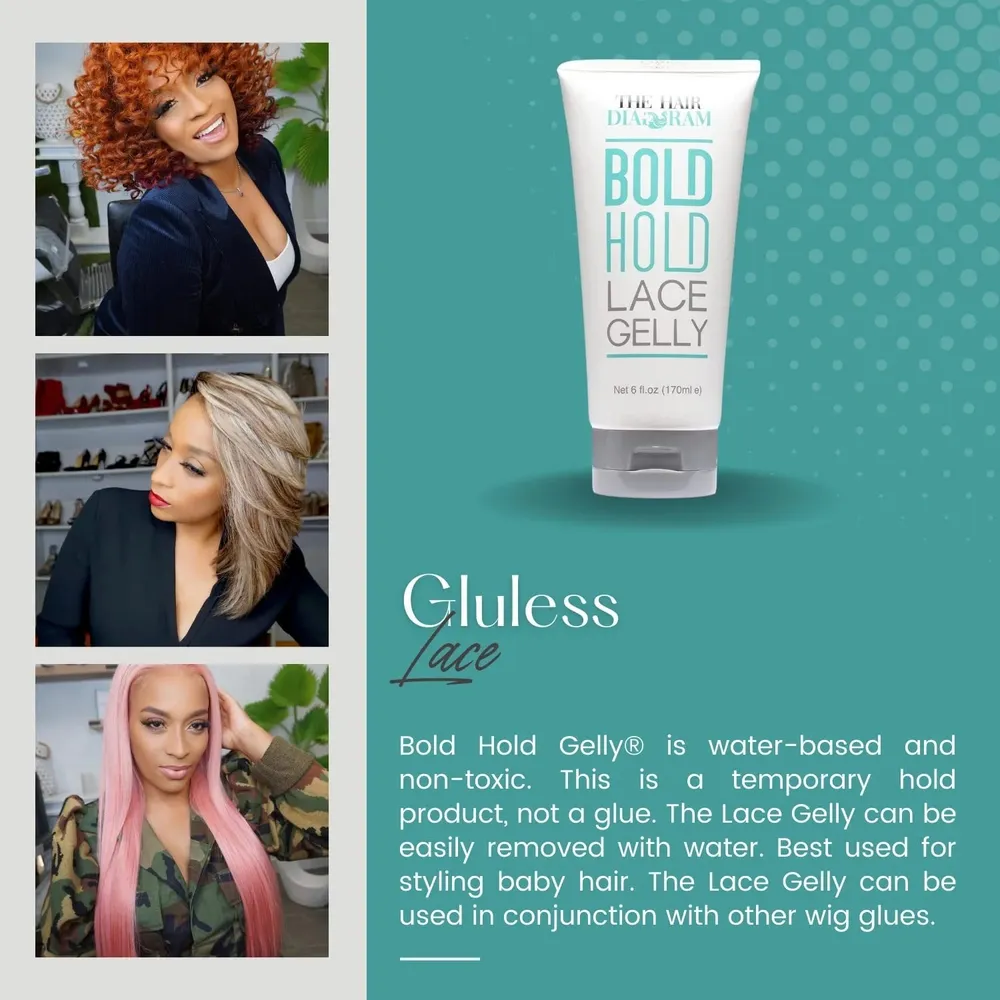 The Hair Diagram Bold Hold Lace Gelly for Lace Wigs - 6oz - Image 6