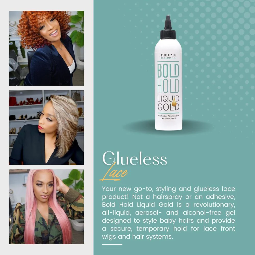 The Hair Diagram Bold Hold Liquid Gold Reloaded Lace Gel - 8oz - Image 5