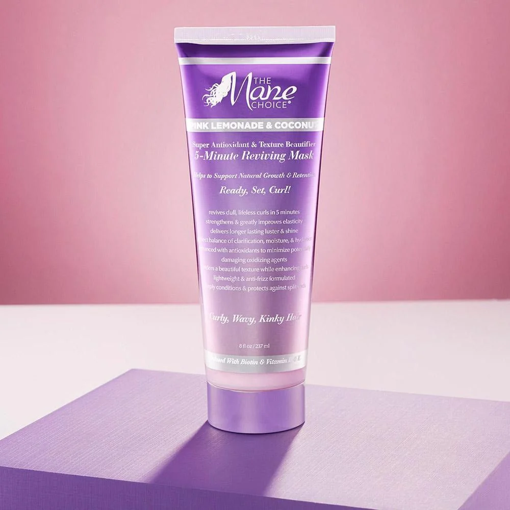 The Mane Choice Pink Lemonade & Coconut Super Antioxidant 5-Minute Reviving Mask 8oz - Image 2