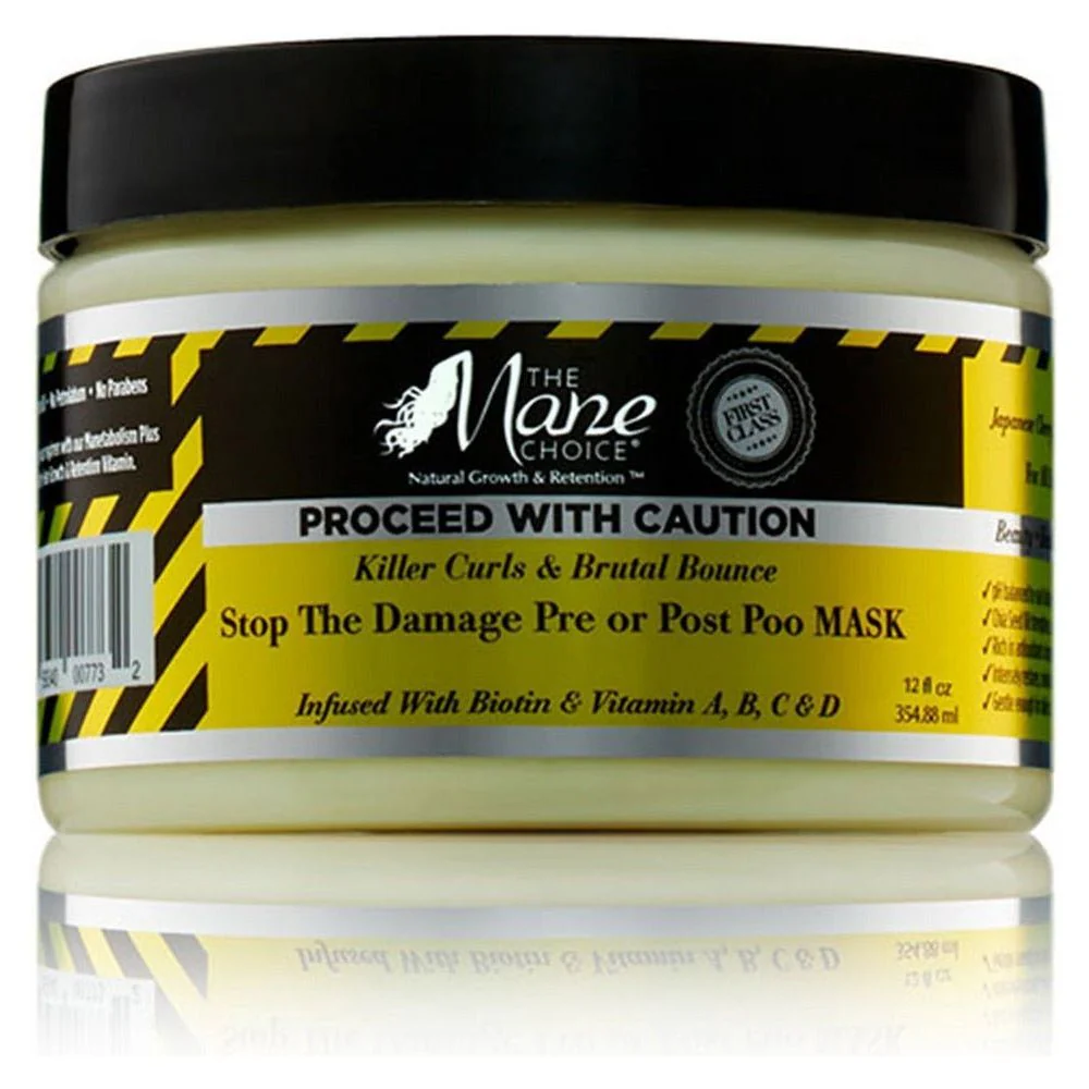 The Mane Choice Proceed with Caution Stop the Damage Pre or Post Poo Mask 12oz - Image 2