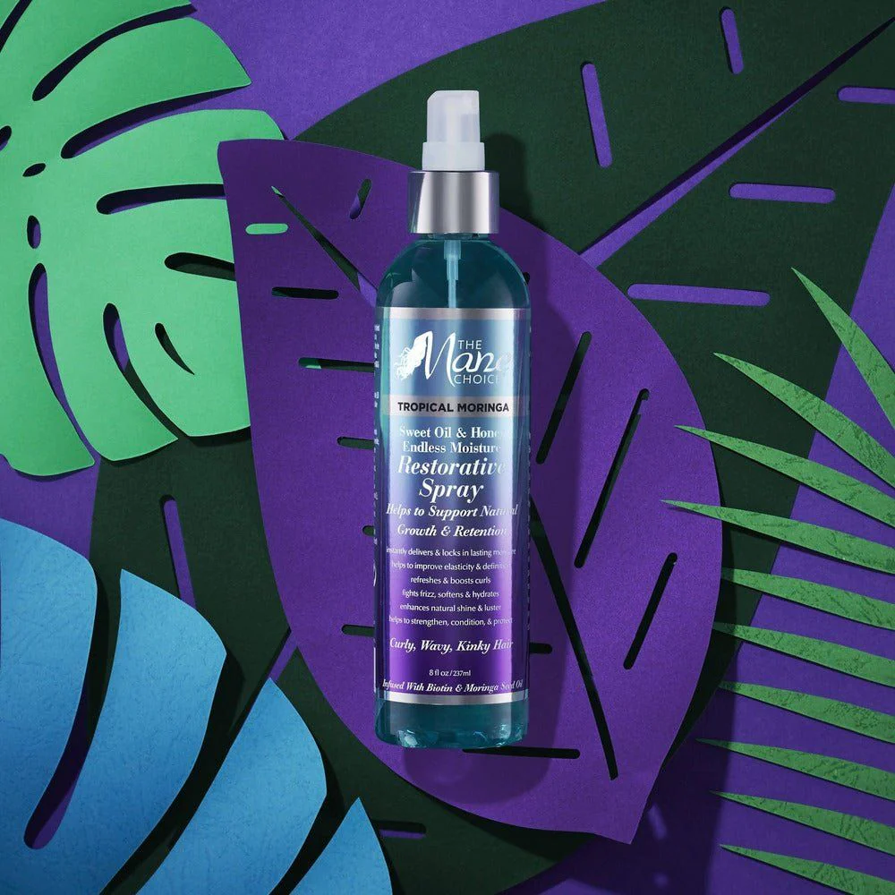 The Mane Choice Tropical Moringa Restorative Spray - Sweet Oil and Honey 8oz - Image 2