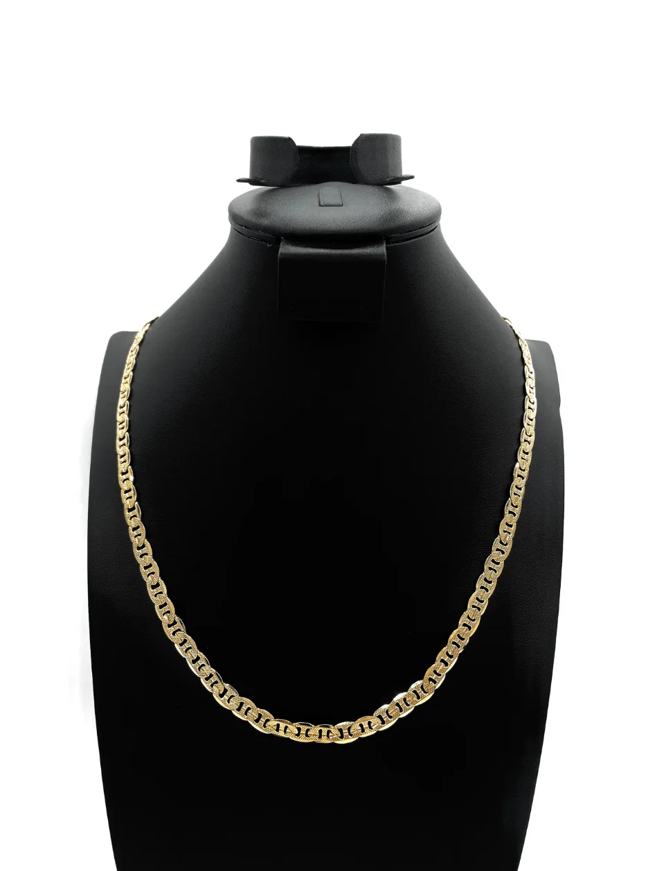 The One Jewelry 14K Chain Flat Cuban Necklace - Gold - Image 4