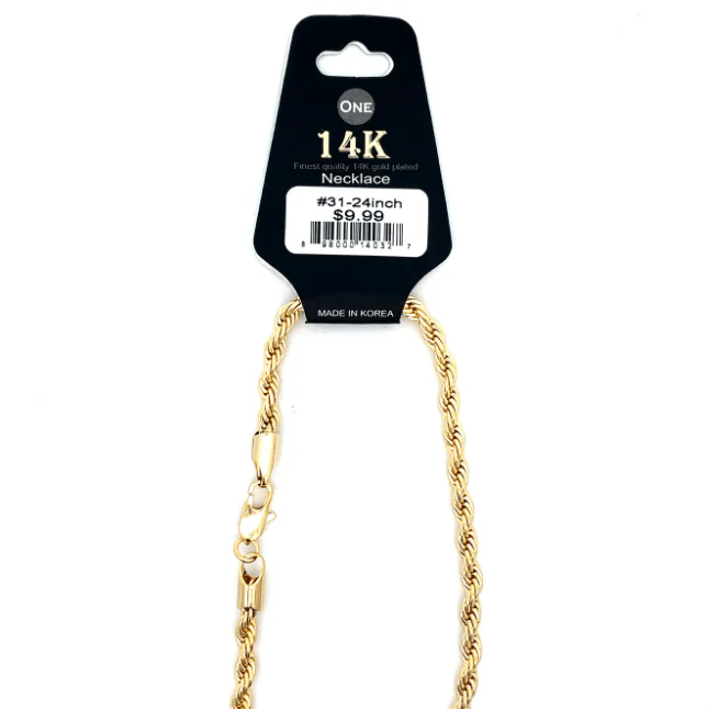 The One Jewelry 14K Chain Flat Cuban Necklace - Gold