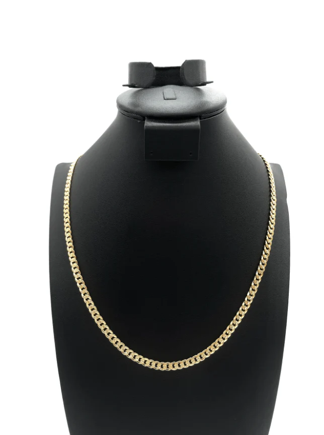 The One Jewelry 14K Chain Flat Cuban Necklace - Gold - Image 5