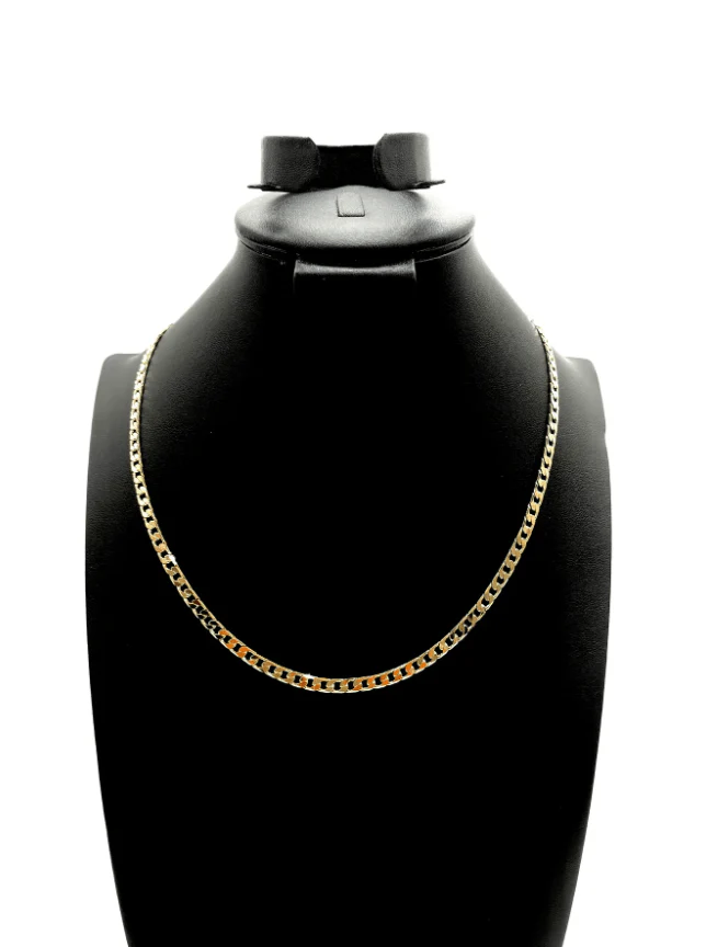The One Jewelry 14K Chain Flat Cuban Necklace - Gold - Image 7