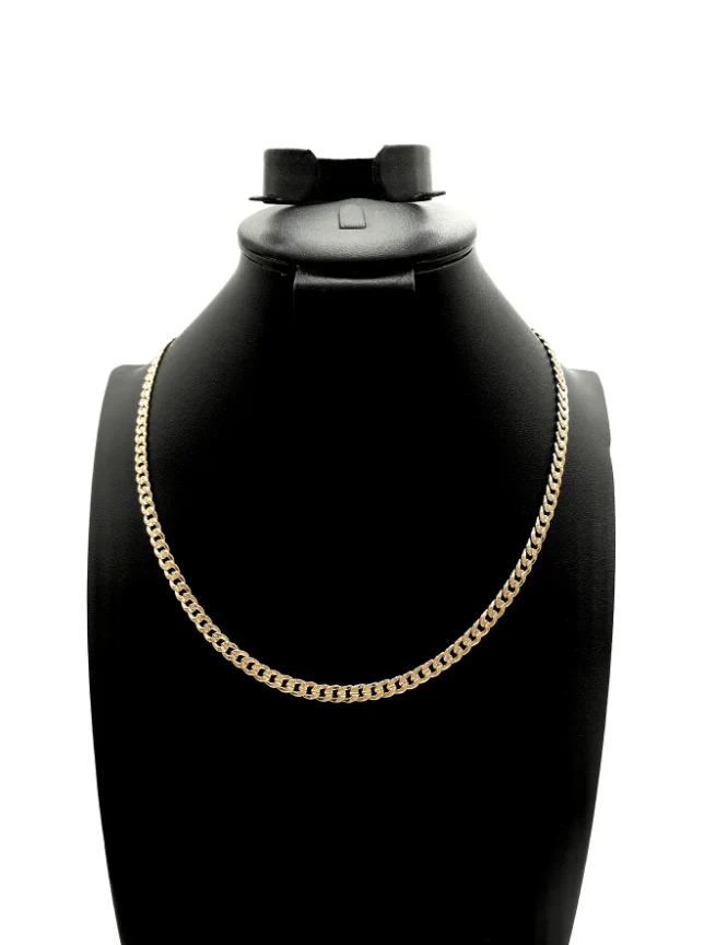 The One Jewelry 14K Chain Flat Cuban Necklace - Gold - Image 8