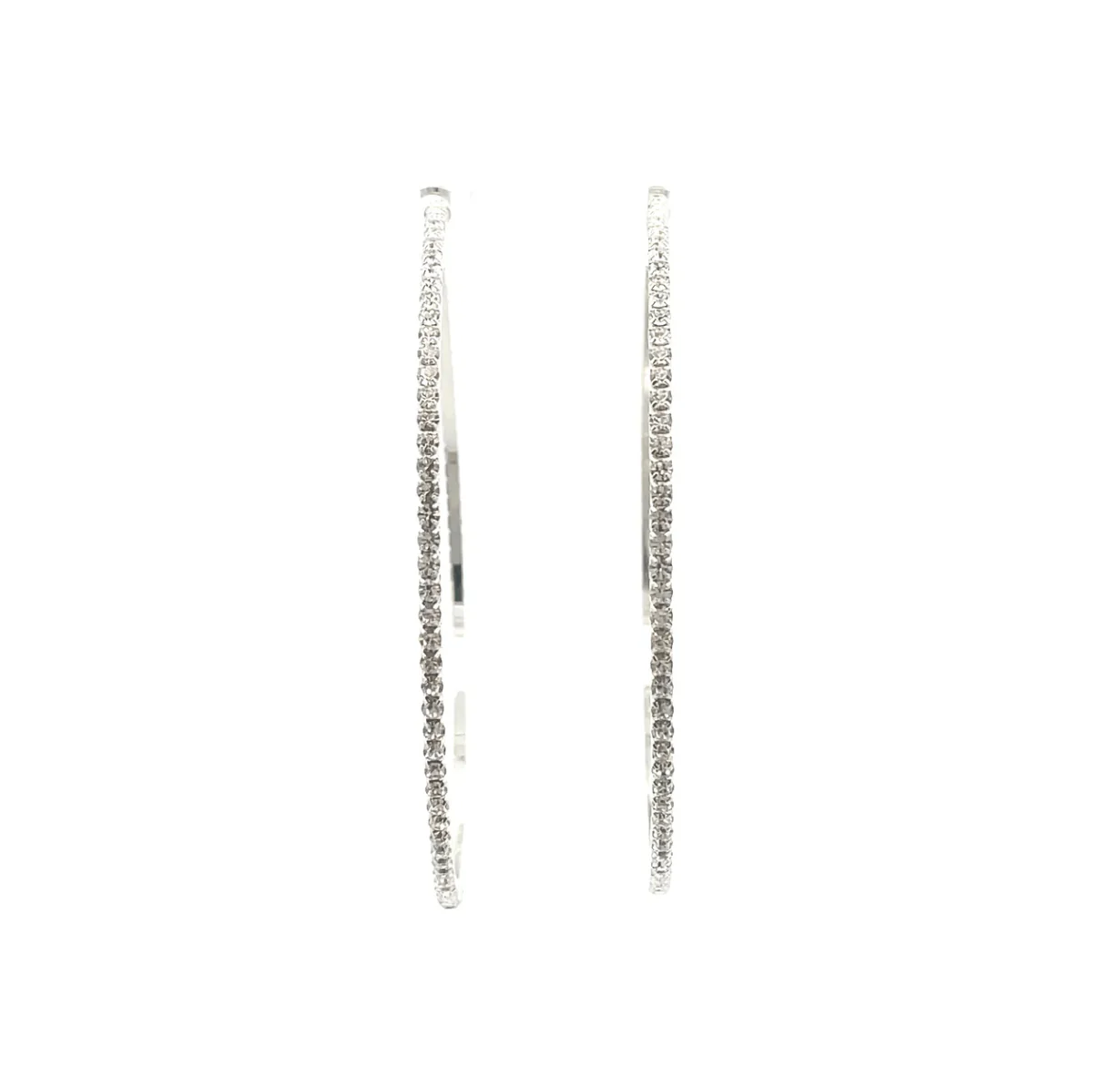The One Jewelry Bling Bling Rhinestone Hoop Earrings - 20mm - Image 14