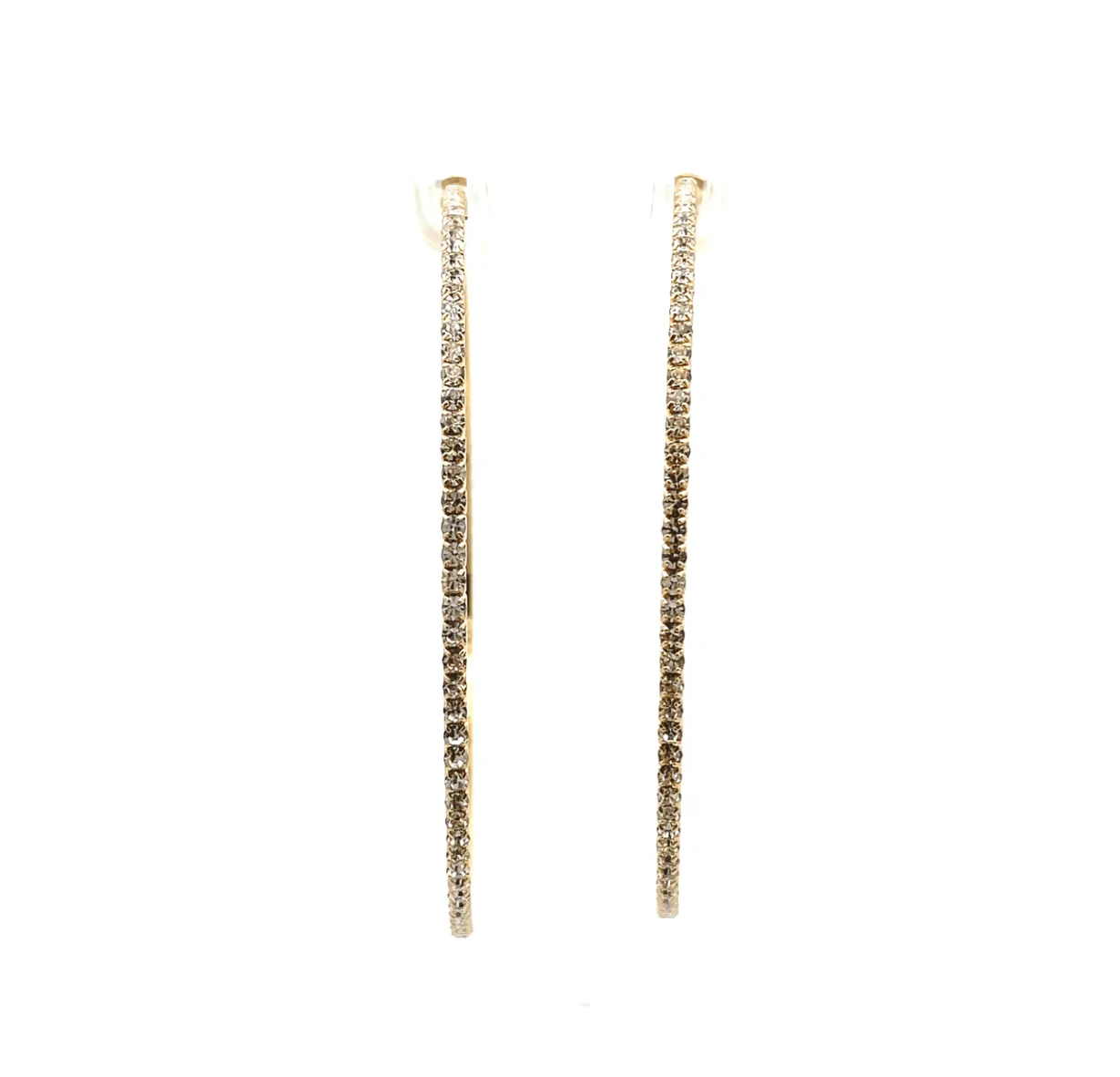 The One Jewelry Bling Bling Rhinestone Hoop Earrings - 20mm - Image 7