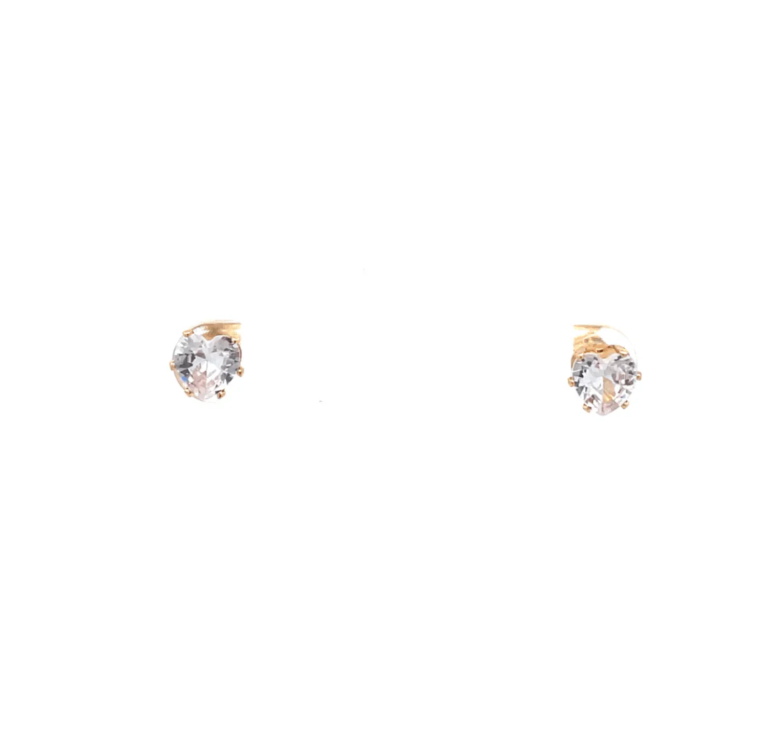 The One Jewelry Floor Cubic Zirconia Earrings - Heart - Image 5