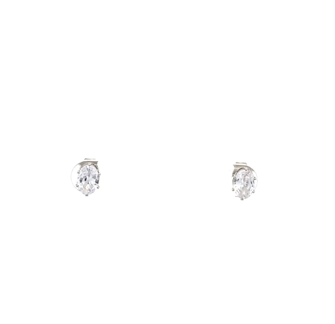 The One Jewelry Floor Cubic Zirconia Earrings - Oval - Image 5