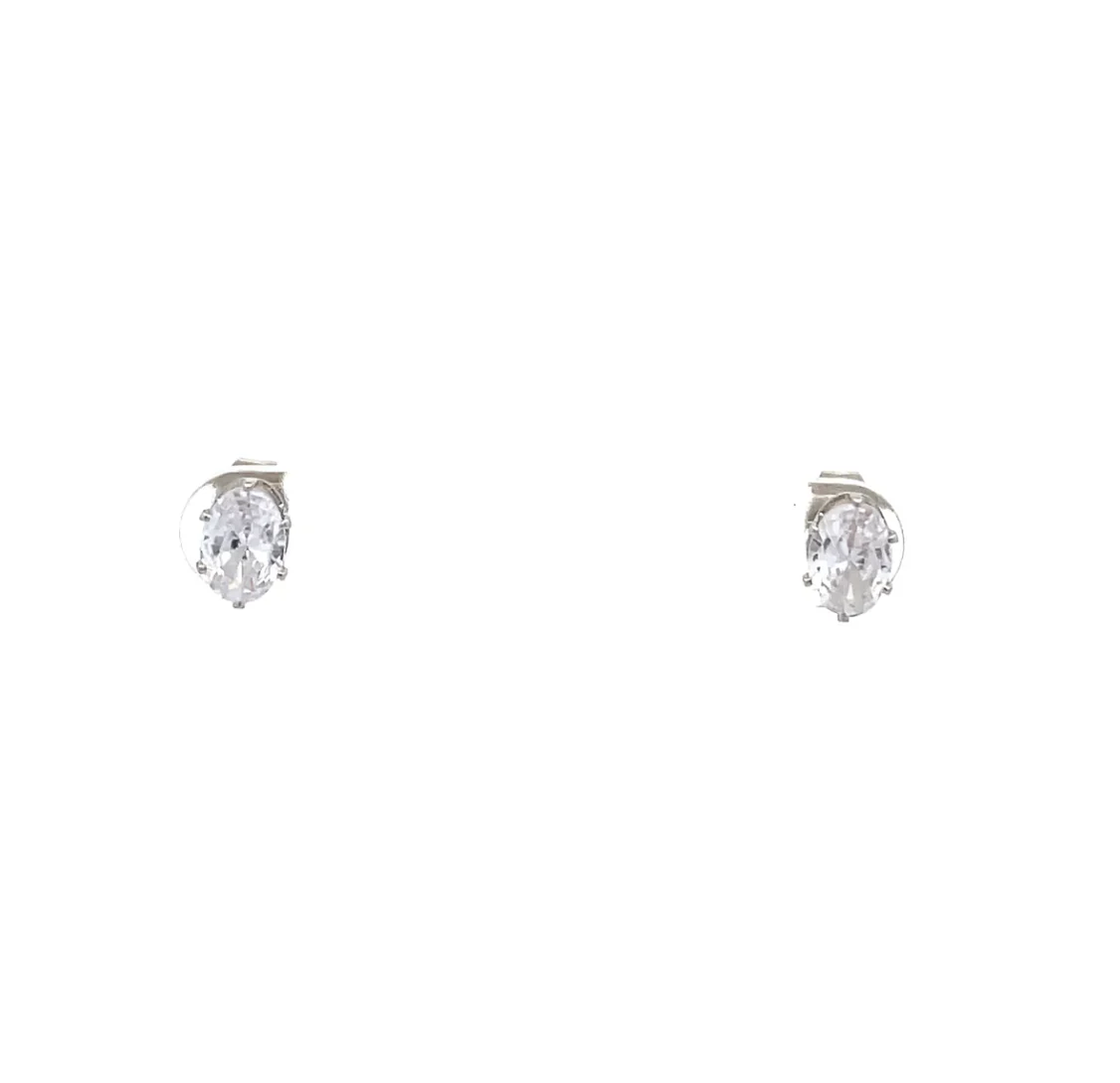 The One Jewelry Floor Cubic Zirconia Earrings - Oval - Image 6