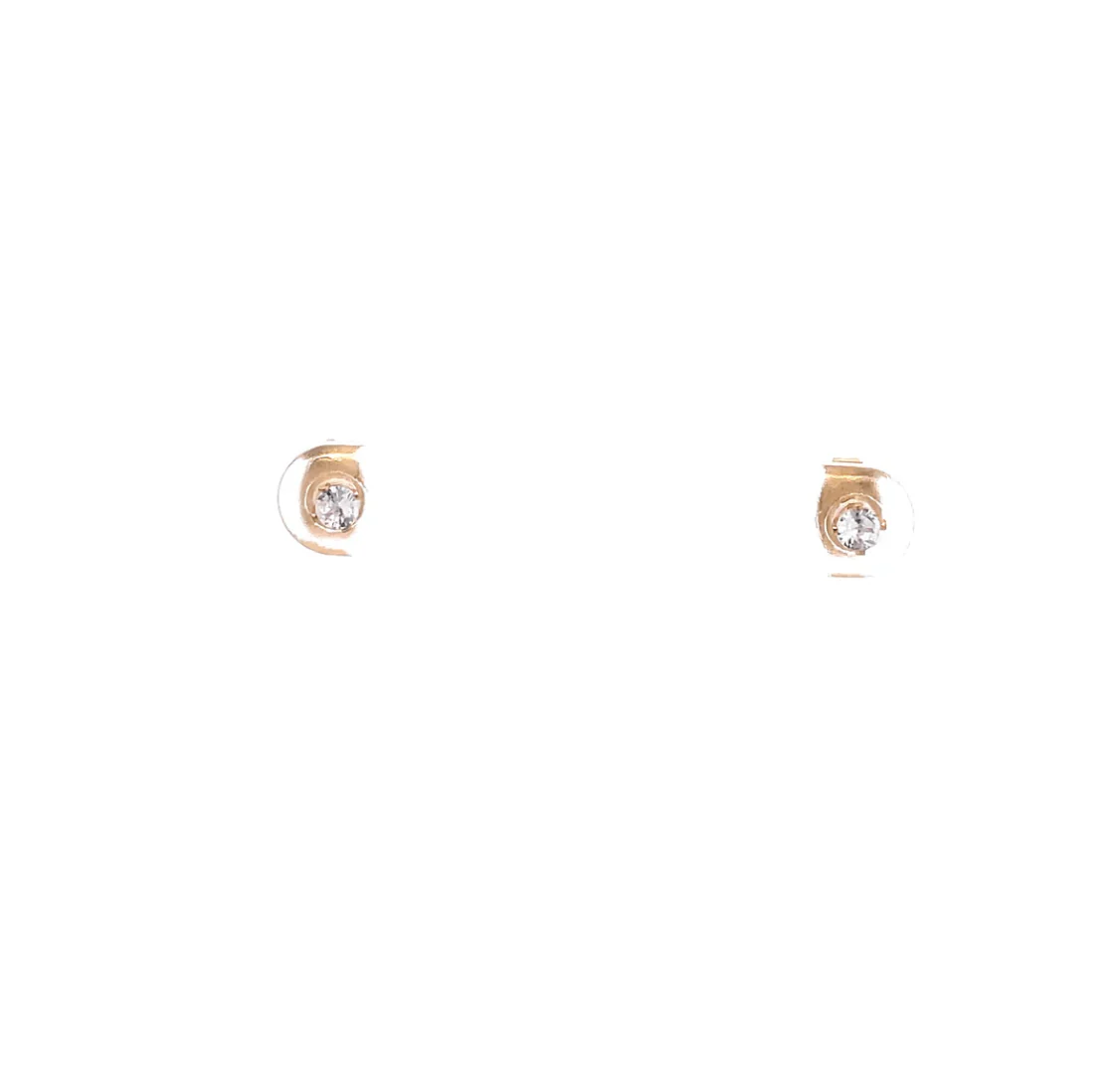 The One Jewelry Floor Cubic Zirconia Earrings - Round