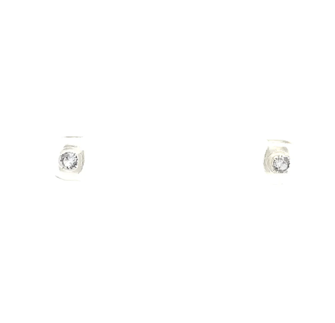 The One Jewelry Floor Cubic Zirconia Earrings - Round - Image 2