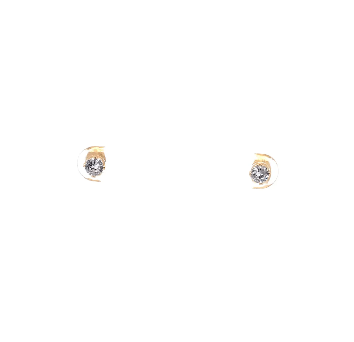 The One Jewelry Floor Cubic Zirconia Earrings - Round - Image 3