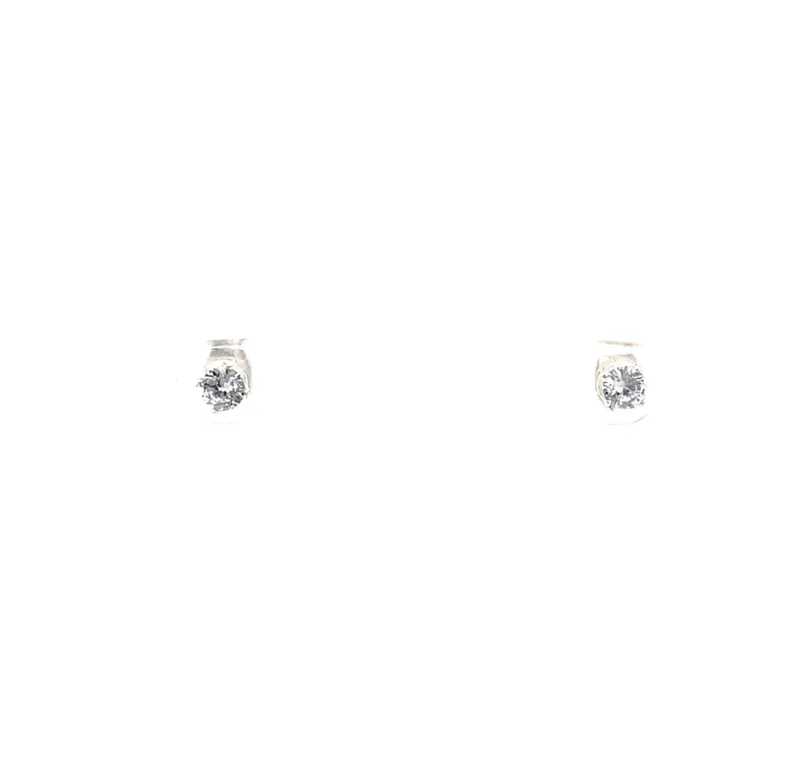 The One Jewelry Floor Cubic Zirconia Earrings - Round - Image 4