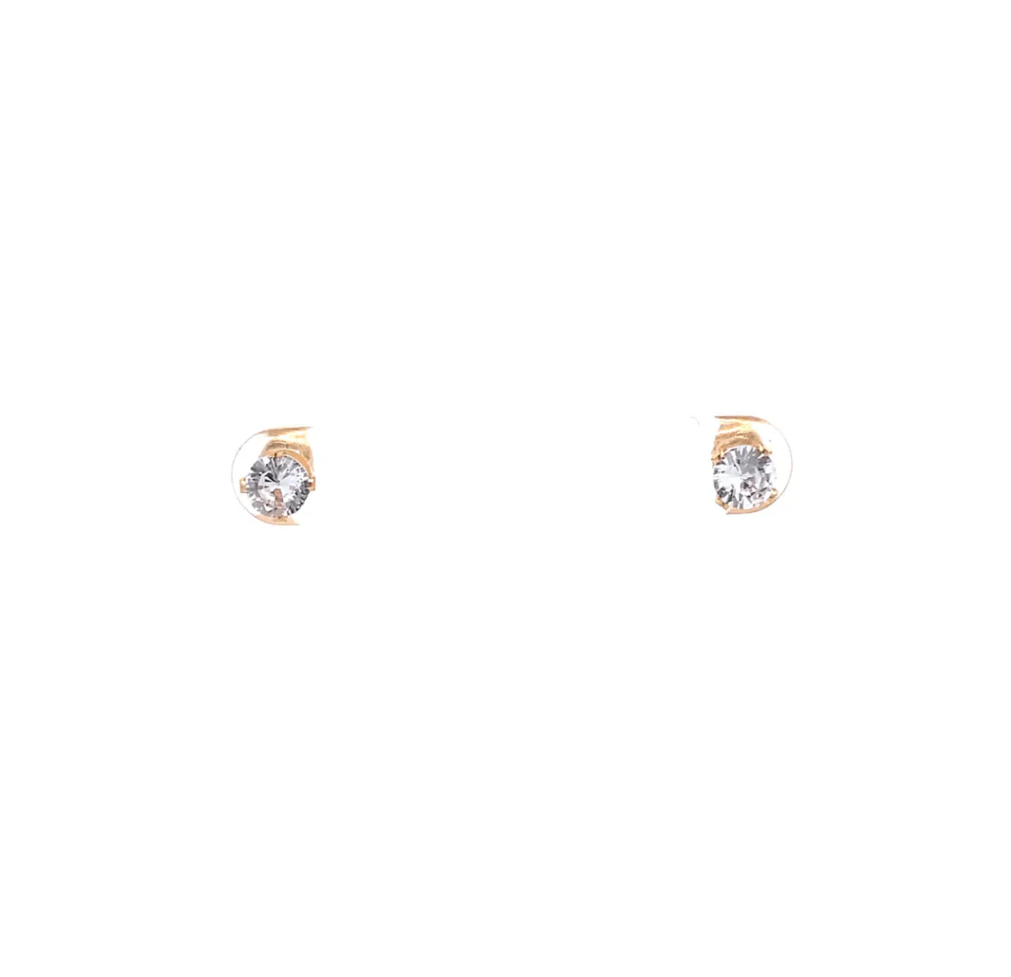 The One Jewelry Floor Cubic Zirconia Earrings - Round - Image 5
