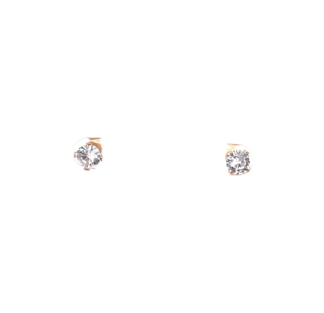 The One Jewelry Floor Cubic Zirconia Earrings - Round - Image 7