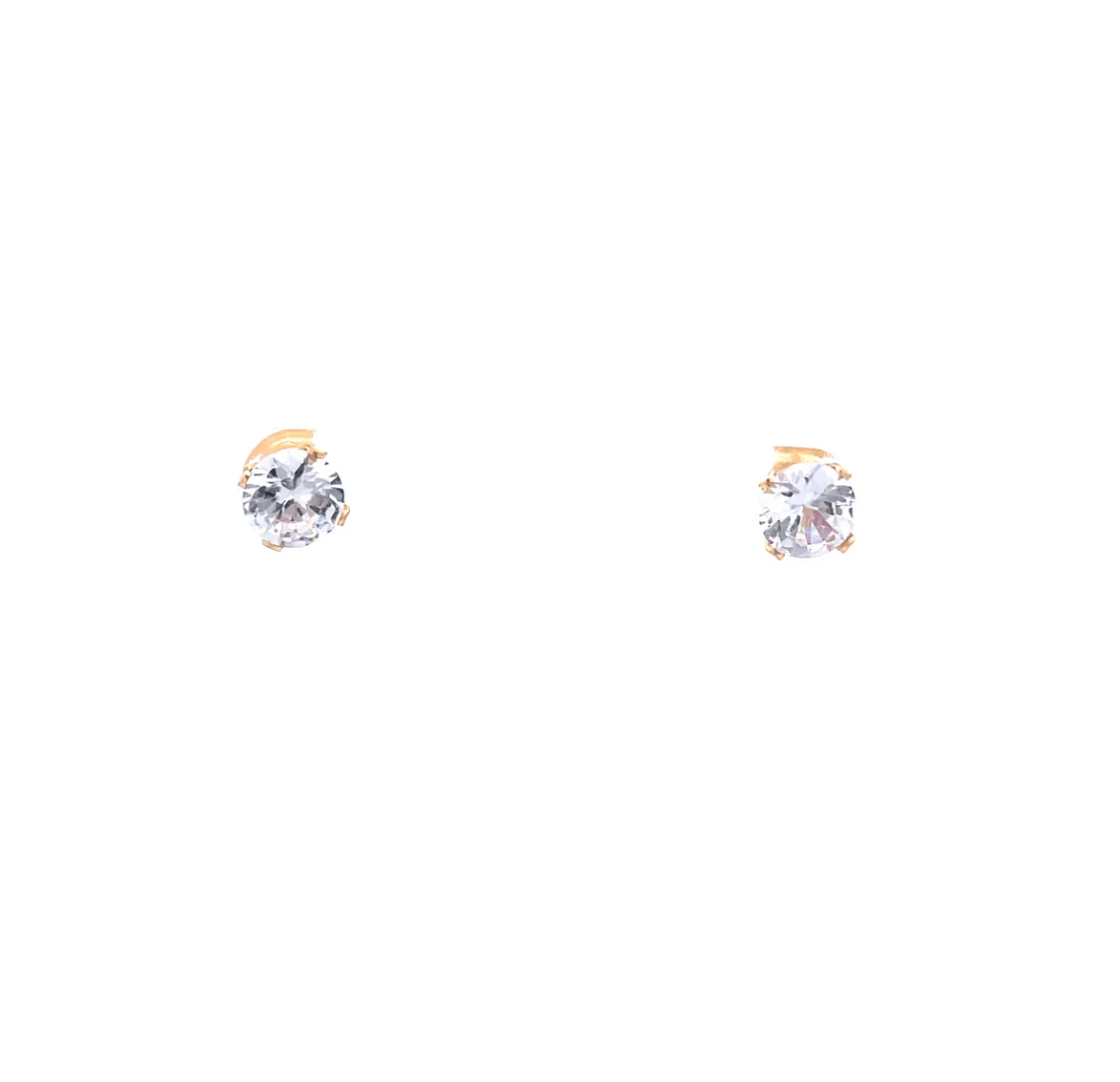 The One Jewelry Floor Cubic Zirconia Earrings - Round - Image 9