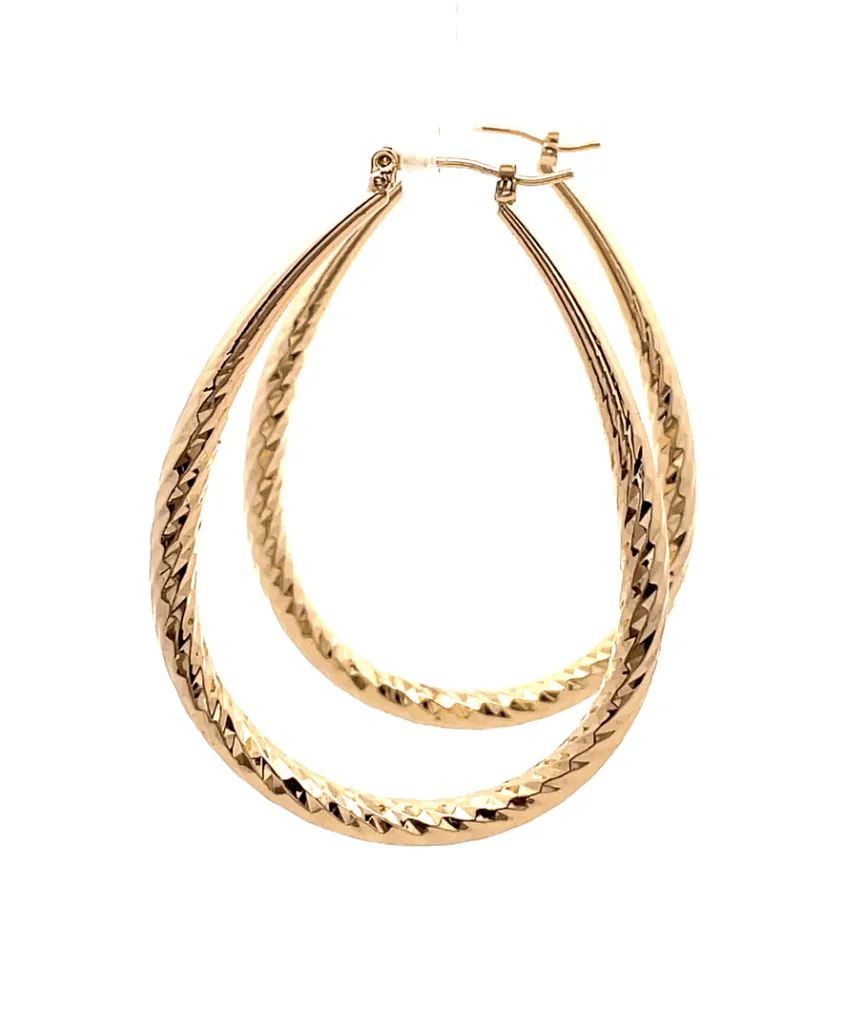 The One Jewelry Hollow Design Earring - Oval - Image 3