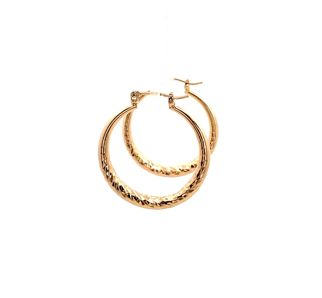 The One Jewelry Hollow Design Earring - Round
