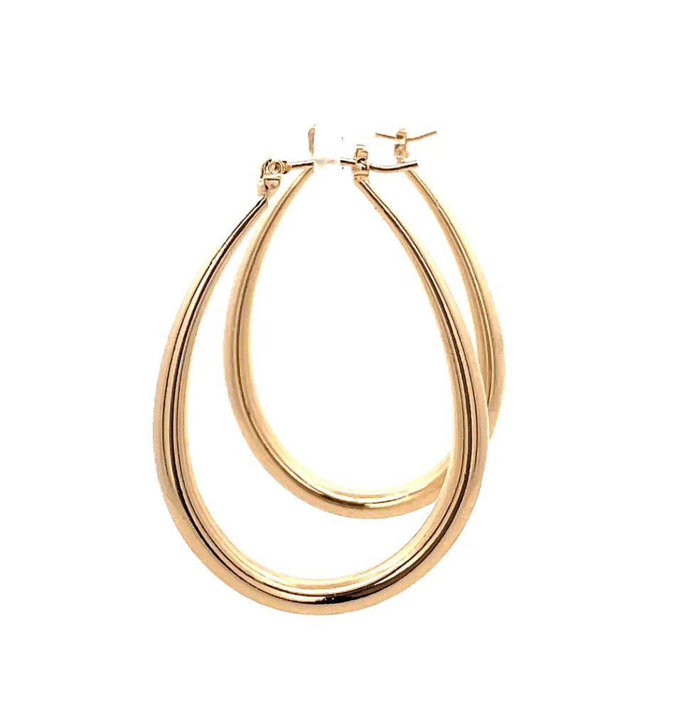 The One Jewelry Hollow Plain Design Earring - Oval