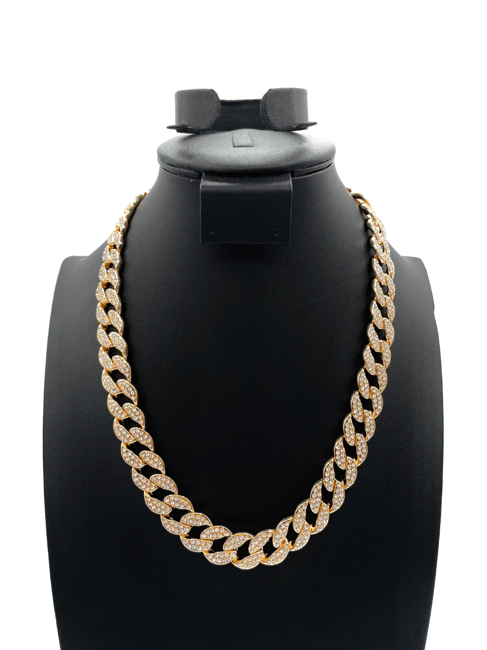 The One Jewelry Iced Out Diamond Gold Necklace - 12 Styles