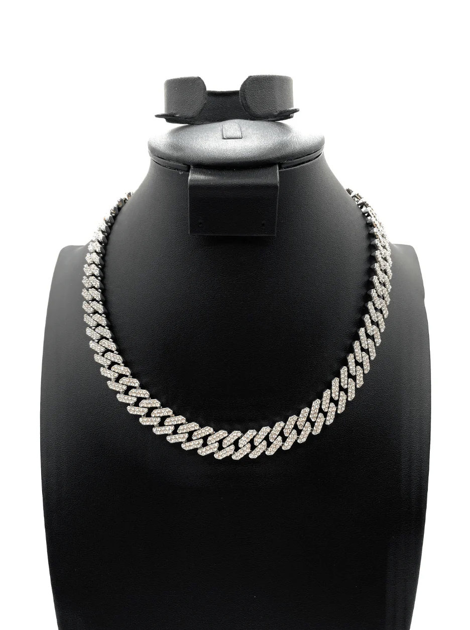 The One Jewelry Iced Out Diamond Silver Necklace - 9 Styles - Image 2