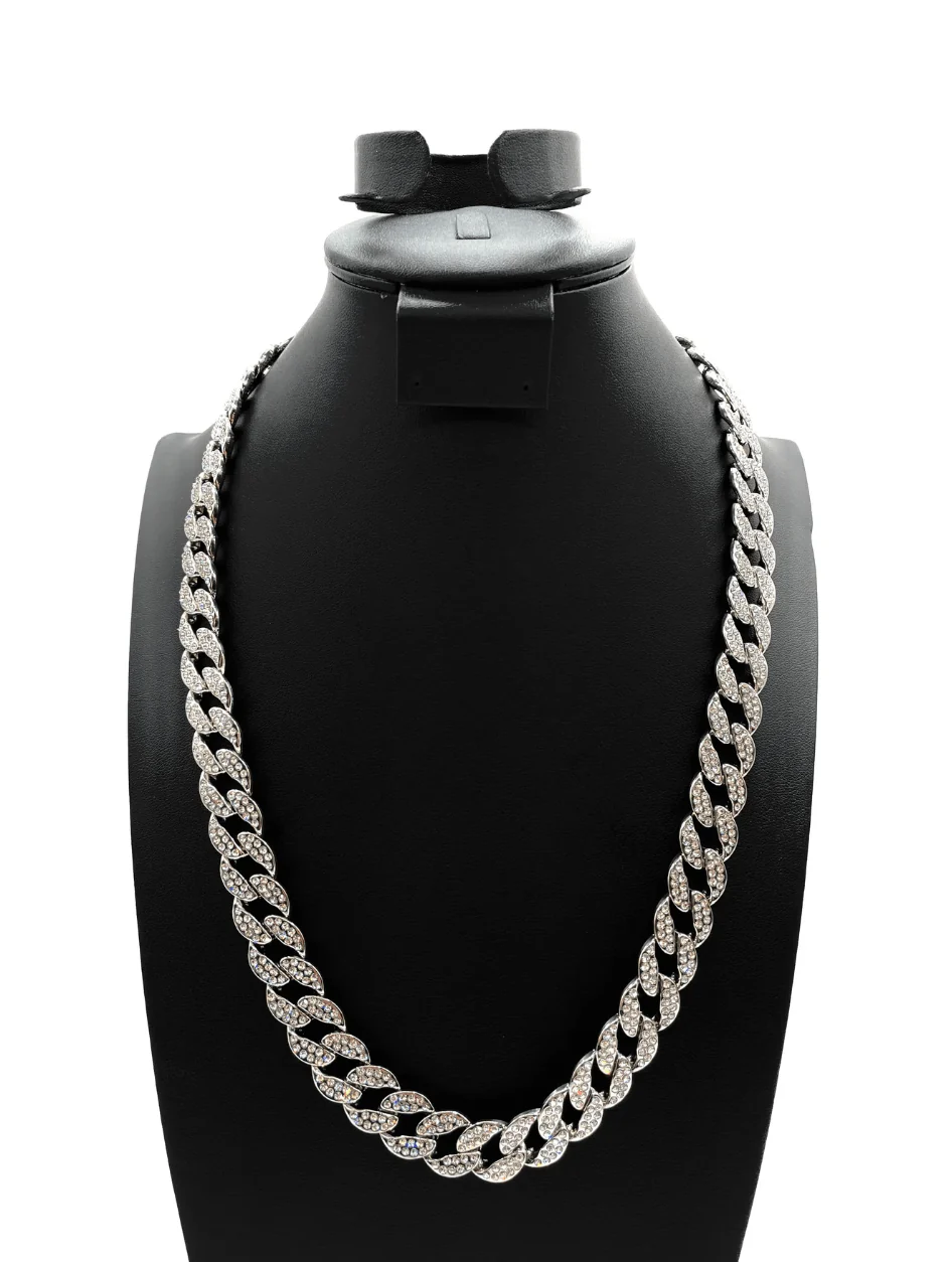 The One Jewelry Iced Out Diamond Silver Necklace - 9 Styles - Image 3