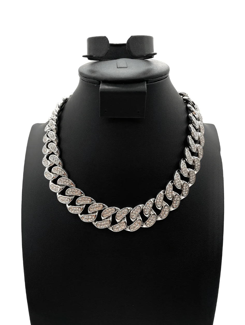 The One Jewelry Iced Out Diamond Silver Necklace - 9 Styles - Image 4