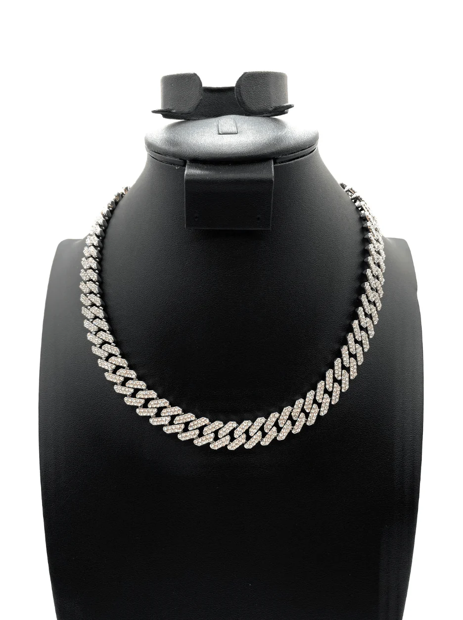 The One Jewelry Iced Out Diamond Silver Necklace - 9 Styles - Image 6