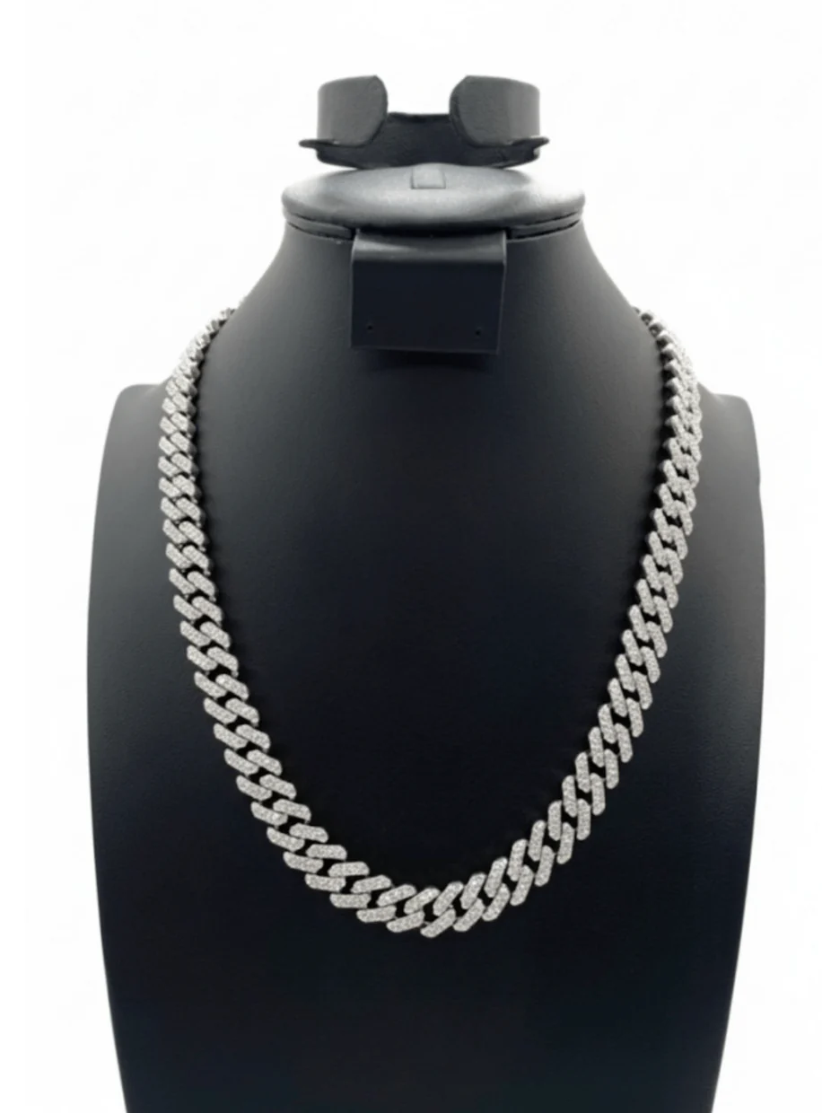The One Jewelry Iced Out Diamond Silver Necklace - 9 Styles - Image 8