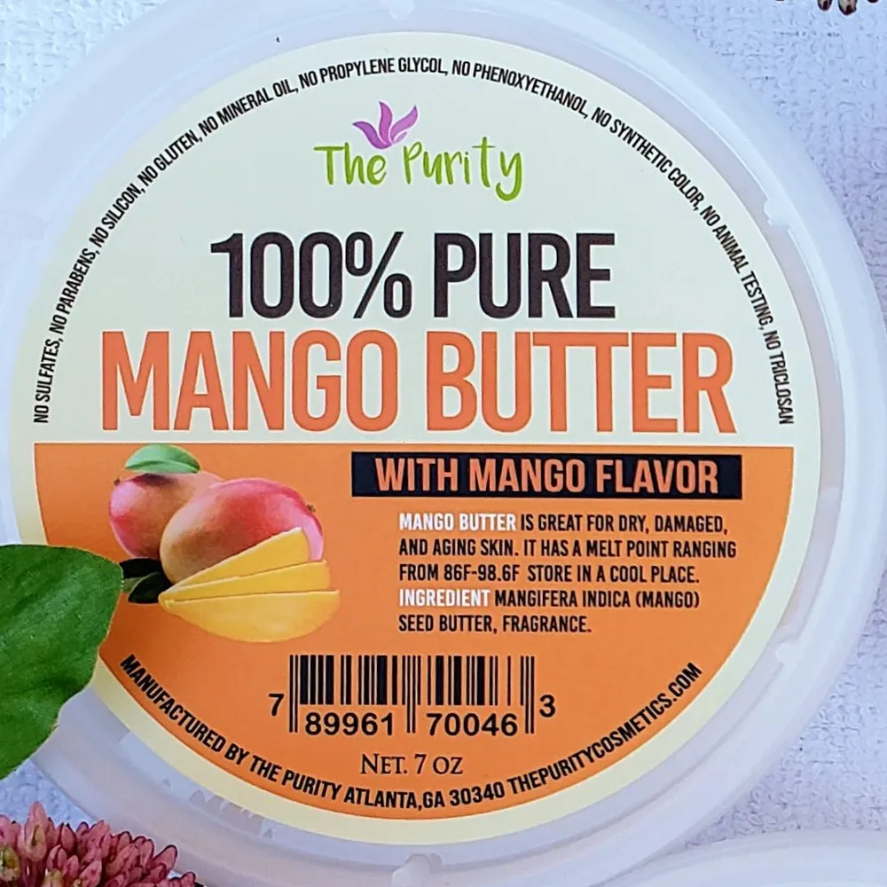 The Purity 100% Pure Mango Butter - Raw & Unrefined - 7 oz & 14 oz