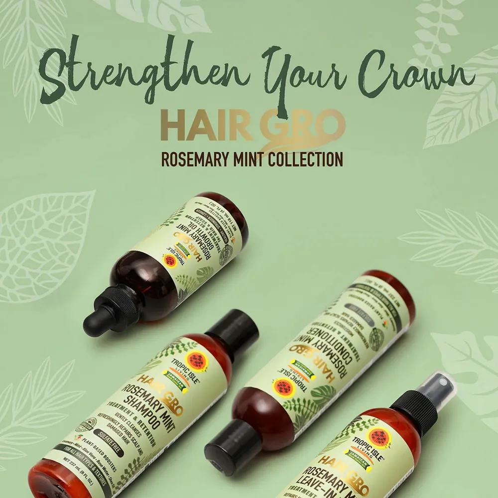 Tropic Isle Hair Gro Rosemary Mint Growth Oil – 4 oz