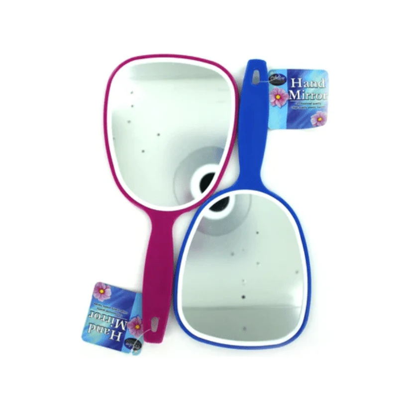TV Hand Mirror Styling Mirror with Handle - White - Image 3