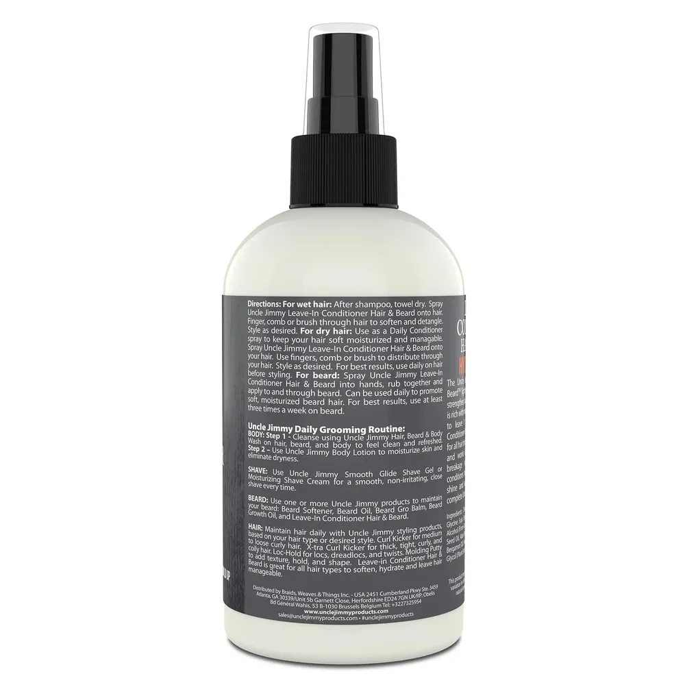 Uncle Jimmy Hair & Beard Leave-In Conditioner – 8oz - Image 3