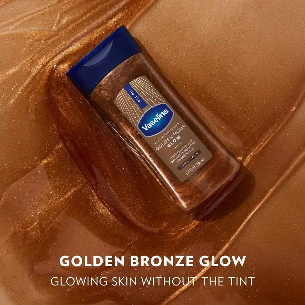 Vaseline Glazed & Glisten Vanilla Cocoa Shimmering Gel Body Oil – 6.8oz - Image 11
