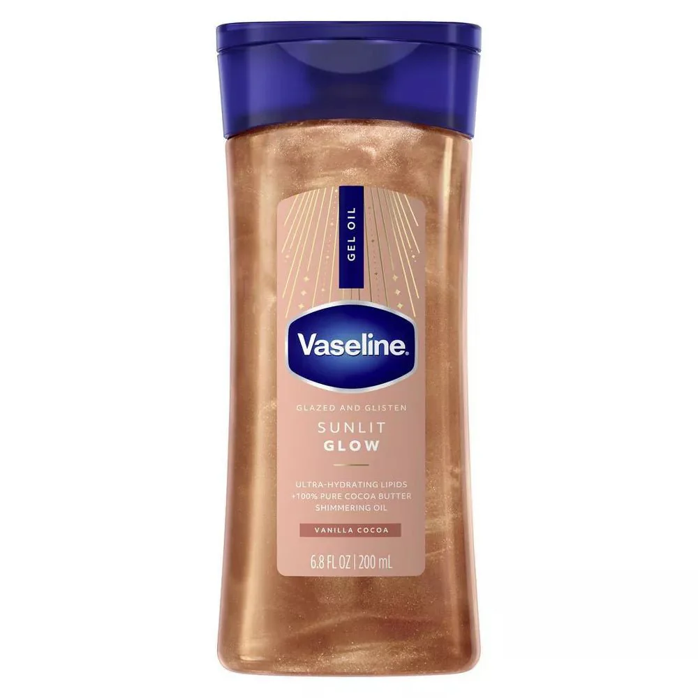 Vaseline Glazed & Glisten Vanilla Cocoa Shimmering Gel Body Oil – 6.8oz - Image 6