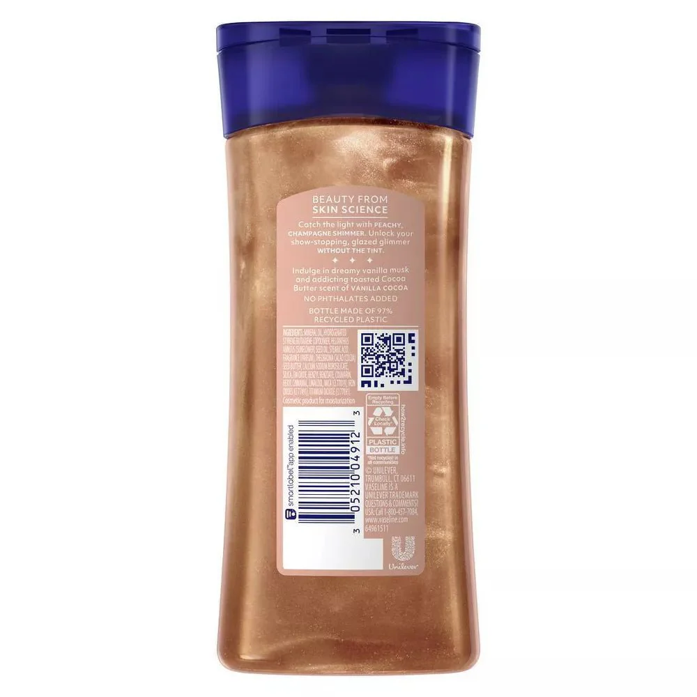 Vaseline Glazed & Glisten Vanilla Cocoa Shimmering Gel Body Oil – 6.8oz - Image 7