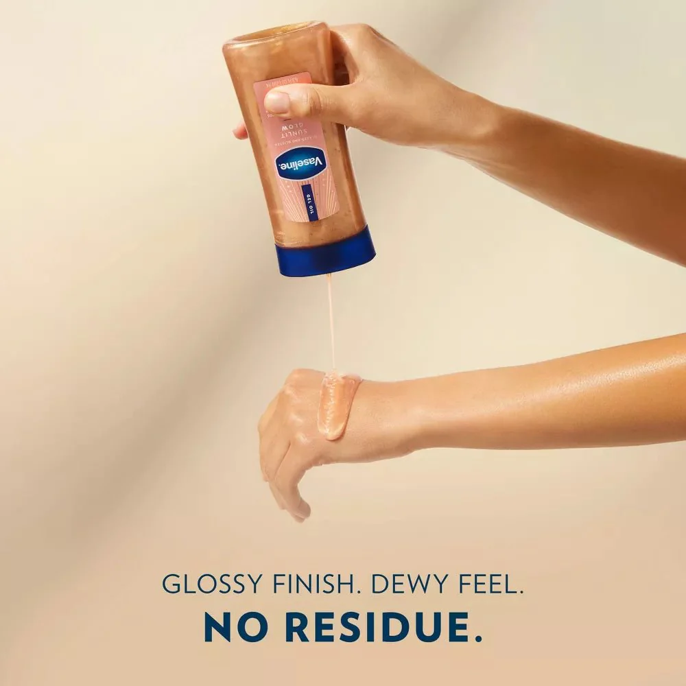 Vaseline Glazed & Glisten Vanilla Cocoa Shimmering Gel Body Oil – 6.8oz - Image 9