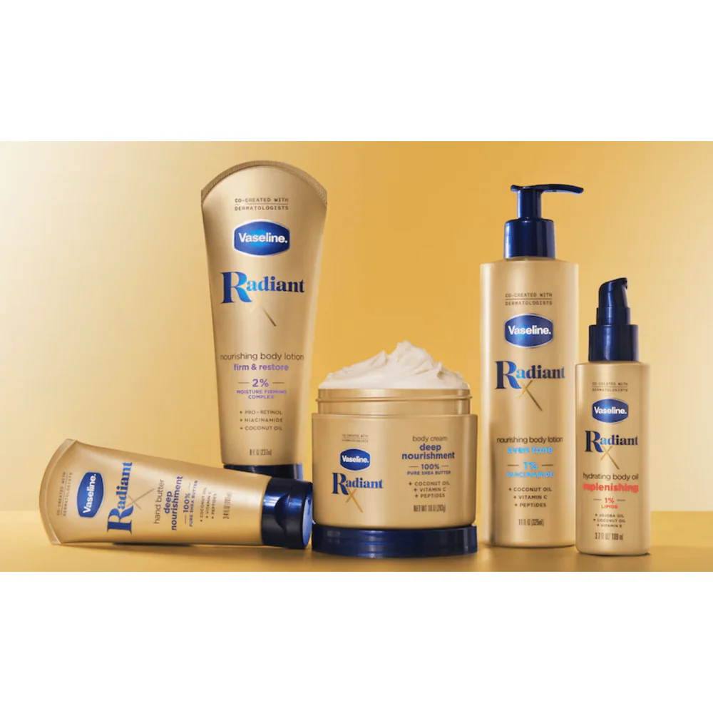 Vaseline Radiant X Deep Nourish Body Cream – 10 oz - Image 2