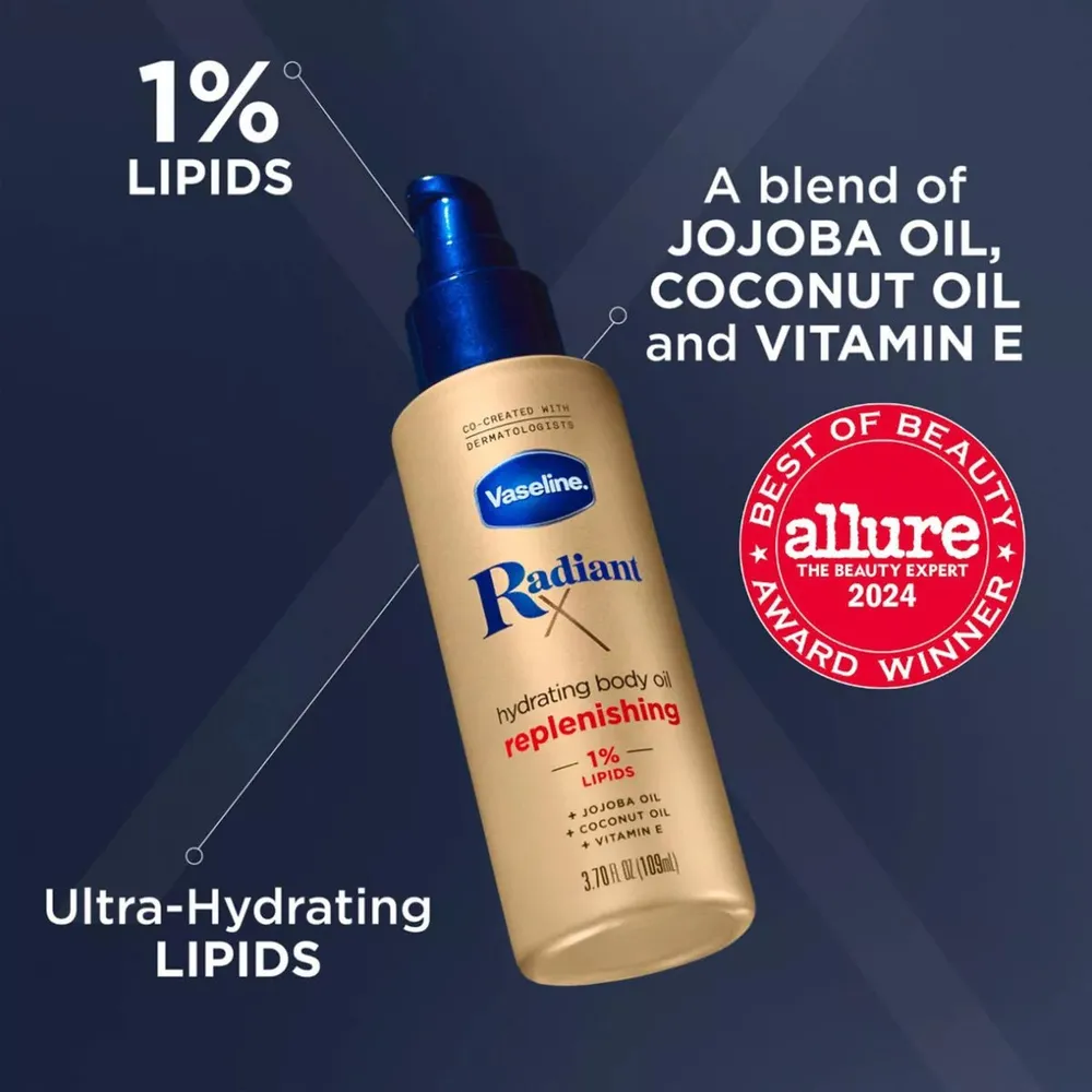 Vaseline Radiant X Hydrate & Replenish Body Oil โ 3.7 oz - Image 6