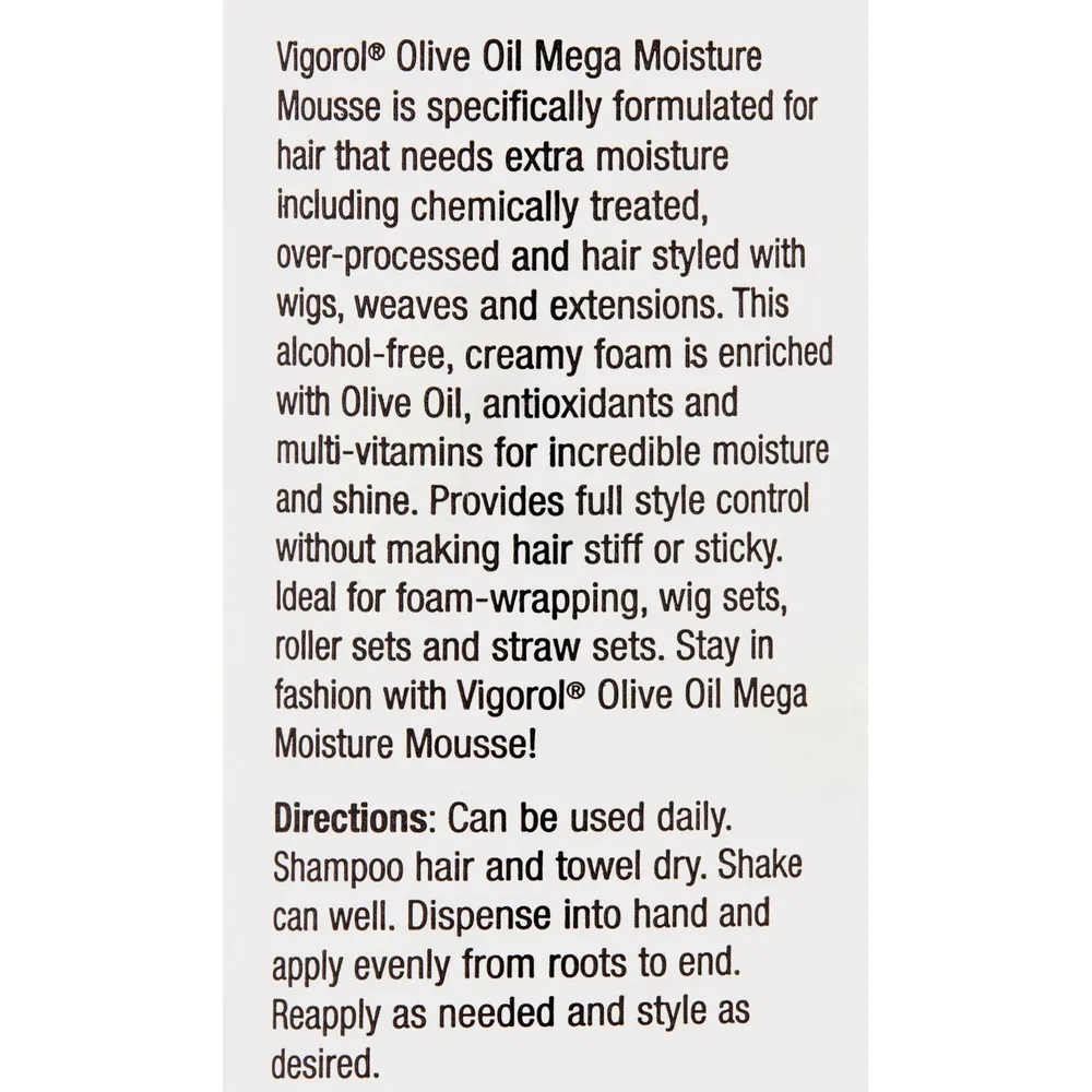 Vigorol Olive Oil Moisture Mousse - For Chemically Treated Hair - Image 4