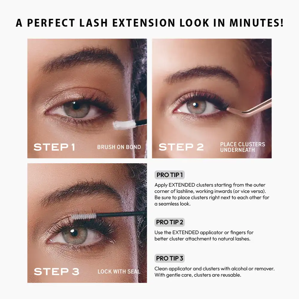 VLuxe by iEnvy Extended Faux Mink Cluster Lashes - Image 4