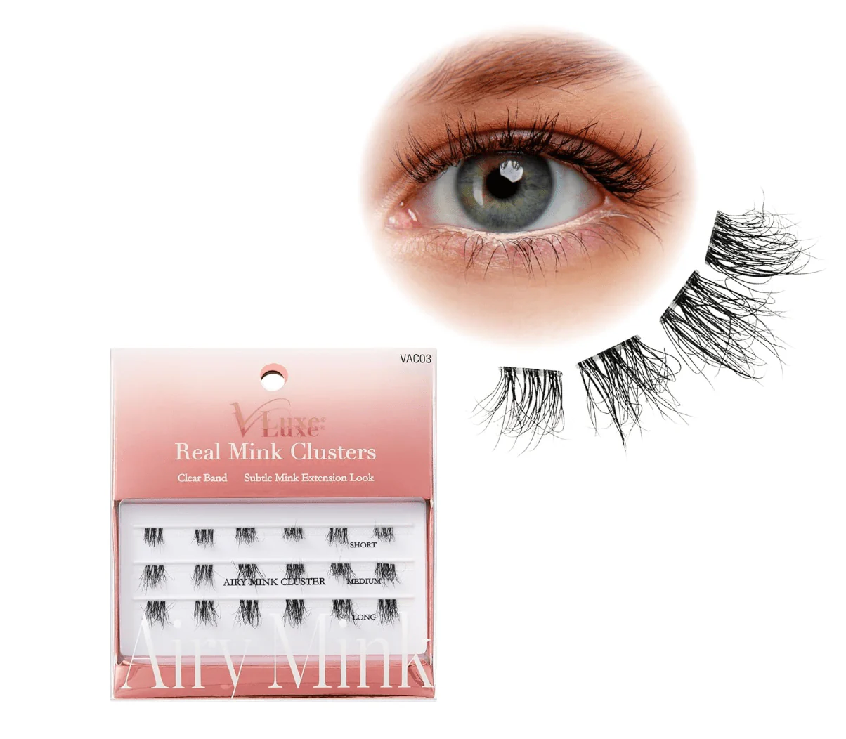 VLuxe & i-ENVY Real Mink Lash Clusters –Fluffy Extension - Image 12