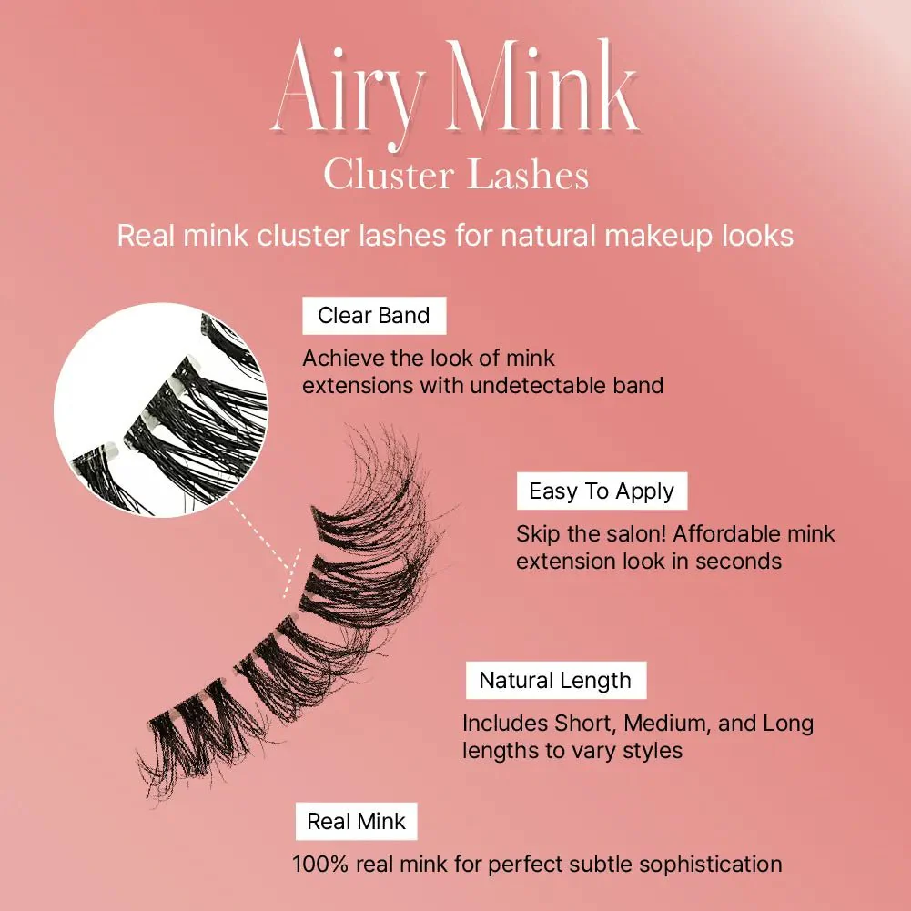 VLuxe & i-ENVY Real Mink Lash Clusters –Fluffy Extension - Image 6