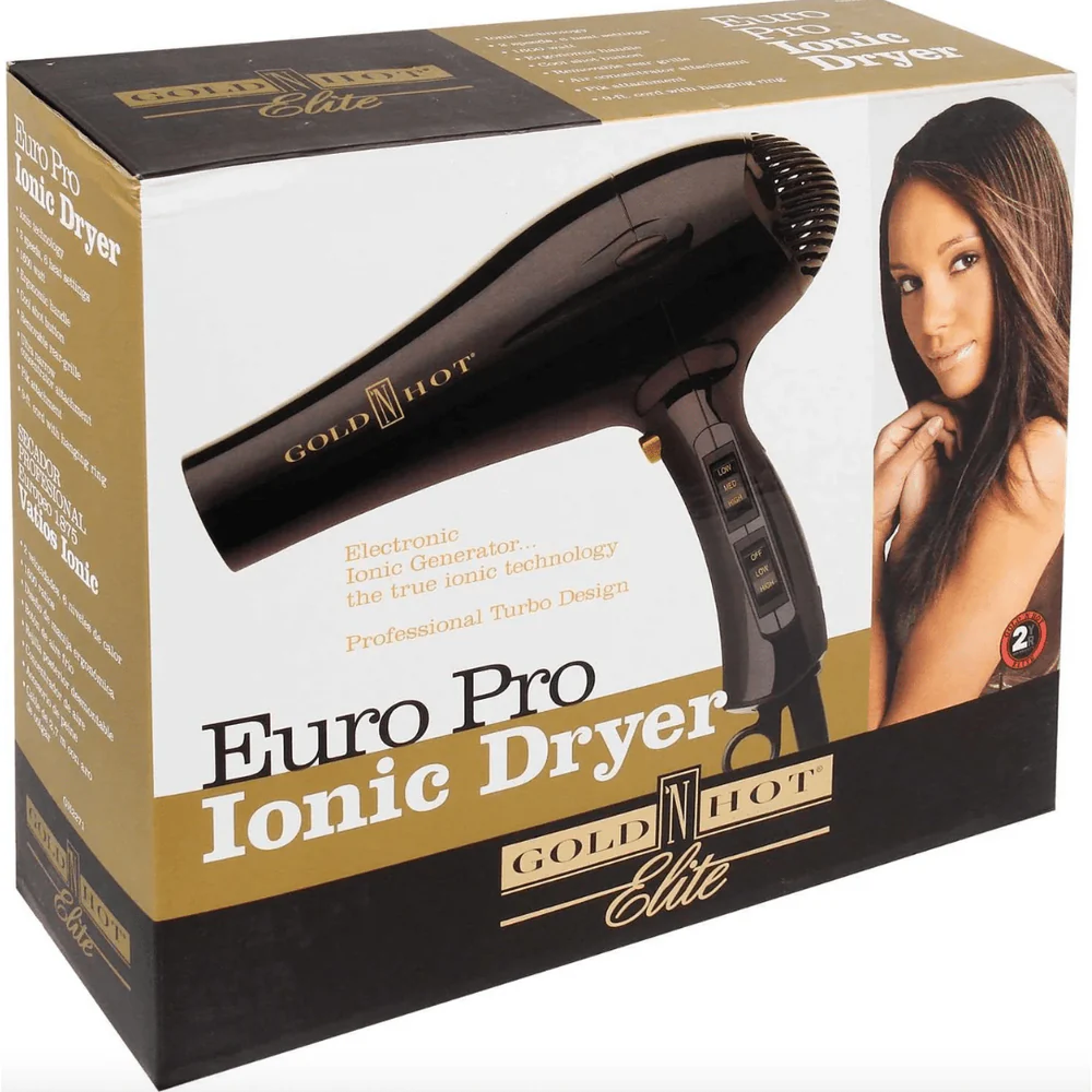Gold N Hot Elite Euro Pro Ionic 1600 Hair Dryer - Image 3