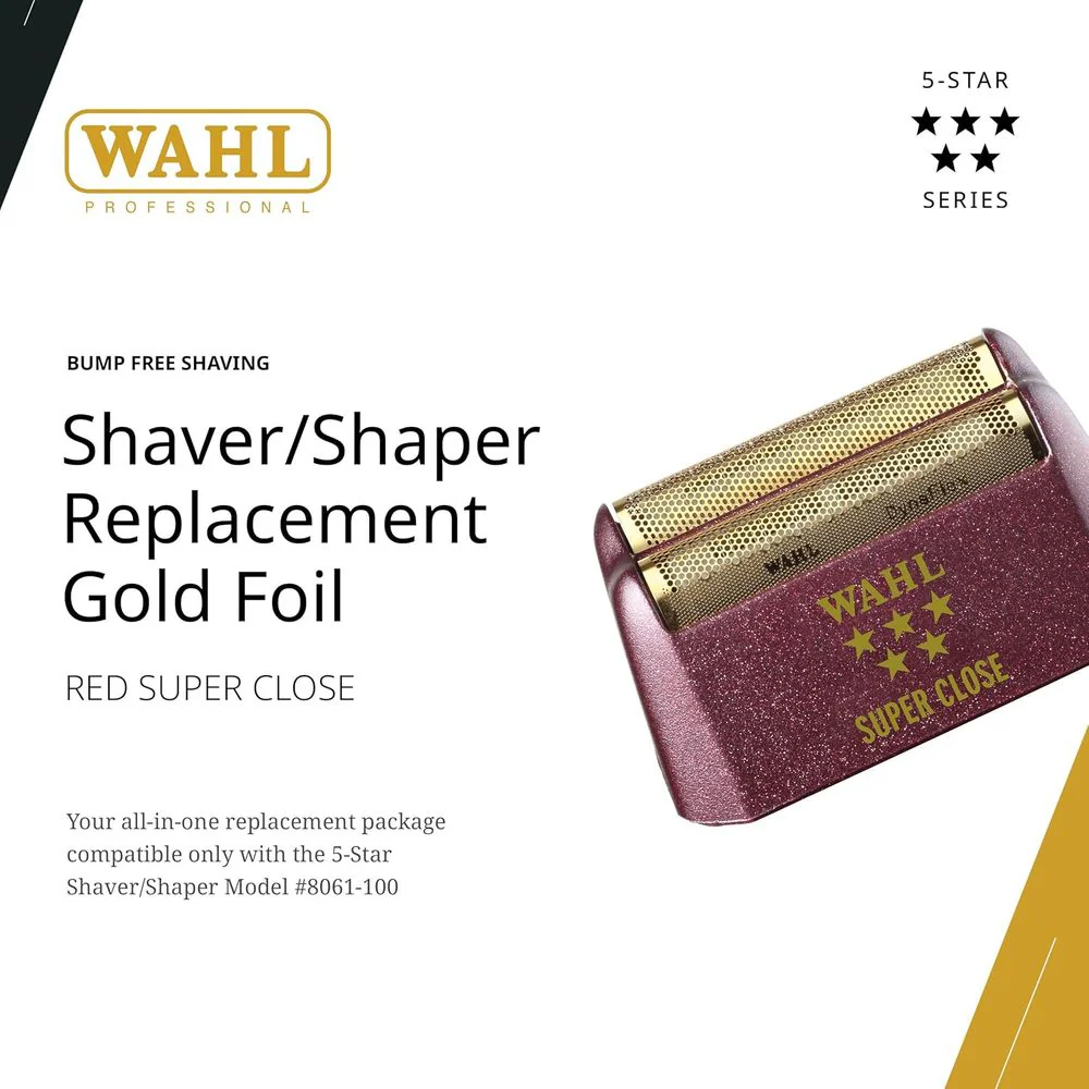Wahl Gold Foil Shaver – Titanium Foil, Close & Bump-Free Finish - Image 3