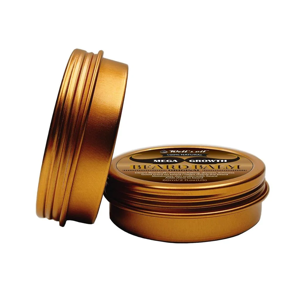 Well’s Oil Beard Balm Original – Nourishing Beard Care-2 oz - Image 2